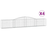 Vidaxl Schans Pankets 4 ST Voûté 400x30x60 80 cm fer - afbeelding 2