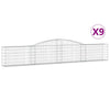 Vidaxl schans paniers 9 ST Vaulté 400x30x60 80 cm fer