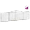 Vidaxl Schans Pankets 5 ST Voûté 400x30x100 120 cm fer
