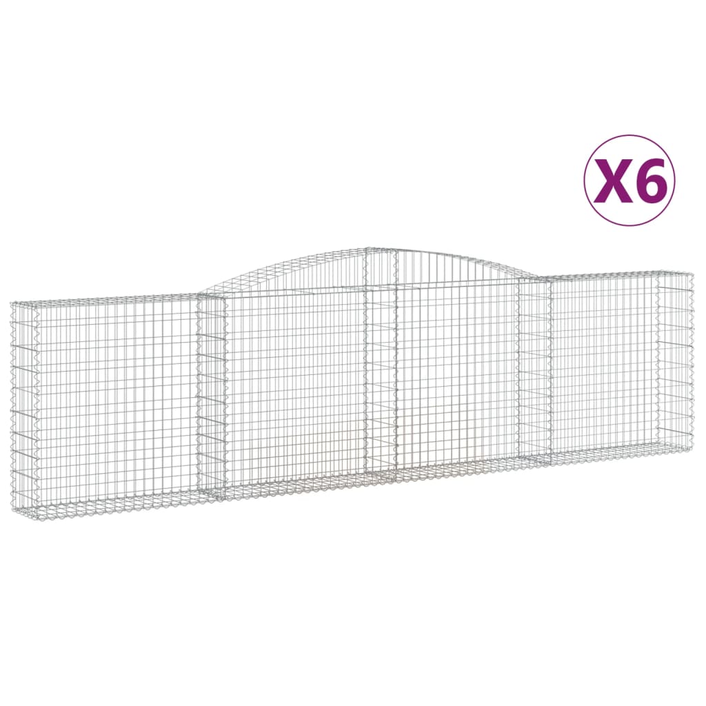 Vidaxl Schans Pankets 6 St Vaulted 400x30x100 120 cm fer