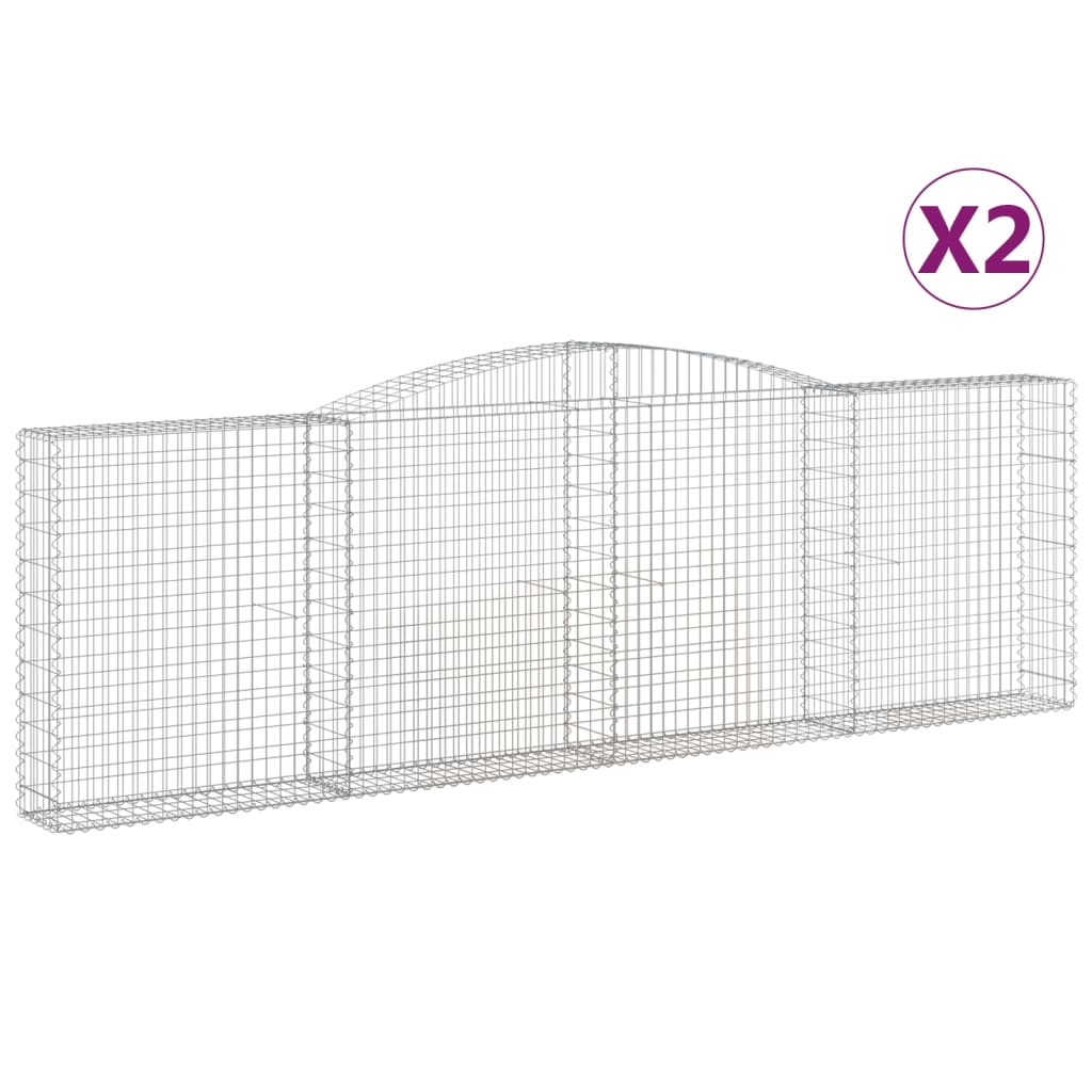 Vidaxl Schans Pankets 2 ST Vaulté 400x30x120 140 cm fer