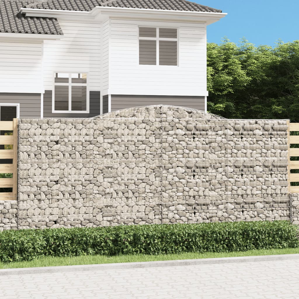 Vidaxl Schans Pankets 2 ST Vaulté 400x30x180 200 cm fer