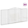 Vidaxl Schans Pankets 4 ST Vaulté 400x30x180 200 cm fer