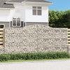 Vidaxl Schans Pankets 2 ST Vaulté 400x50x180 200 cm fer