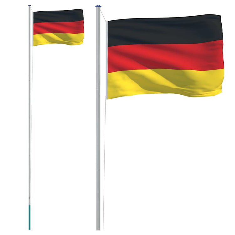 Drapeau Vidaxl avec un mât allemand de 6,23 m en aluminium