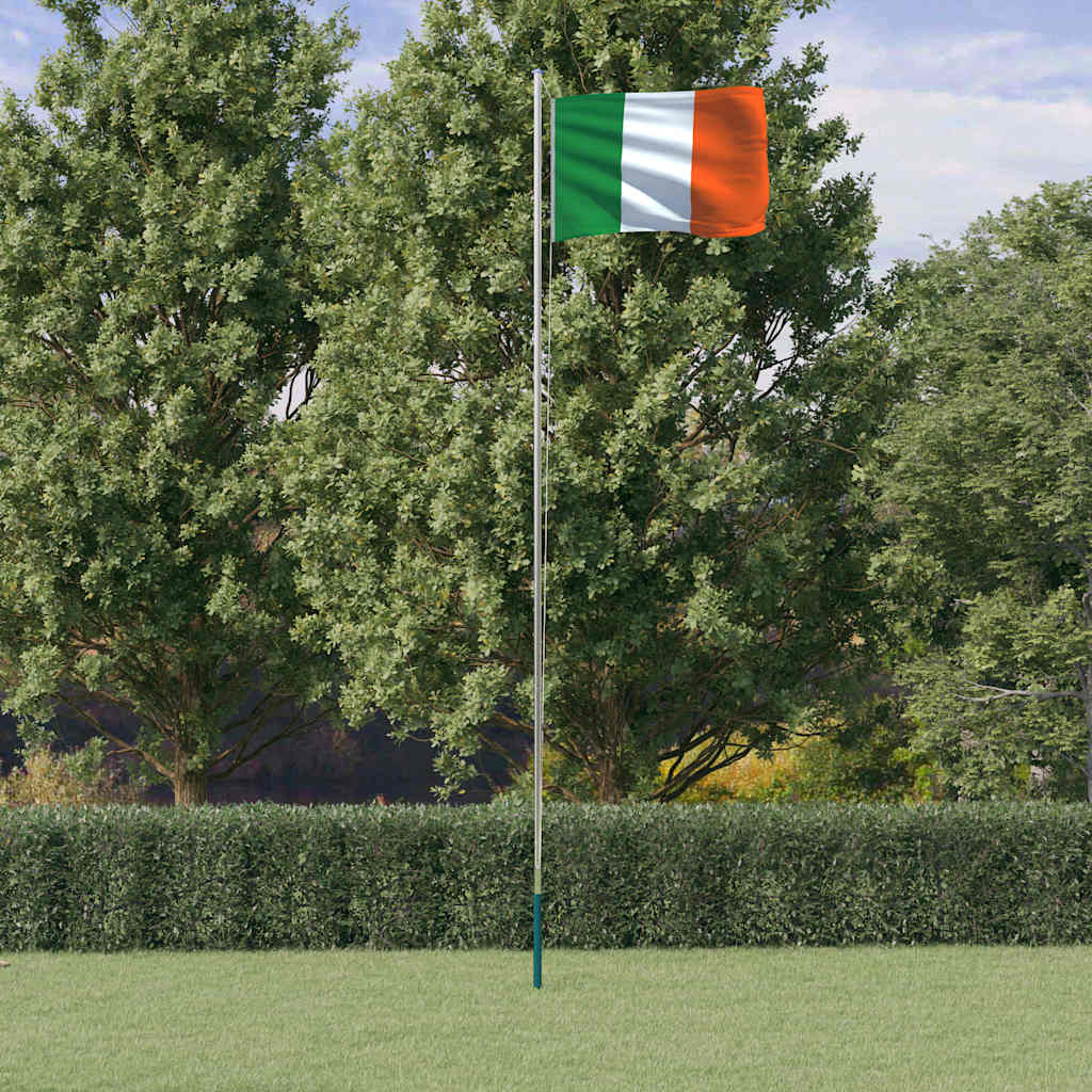 Drapeau Vidaxl avec Flagpole Ireland 6,23 m en aluminium