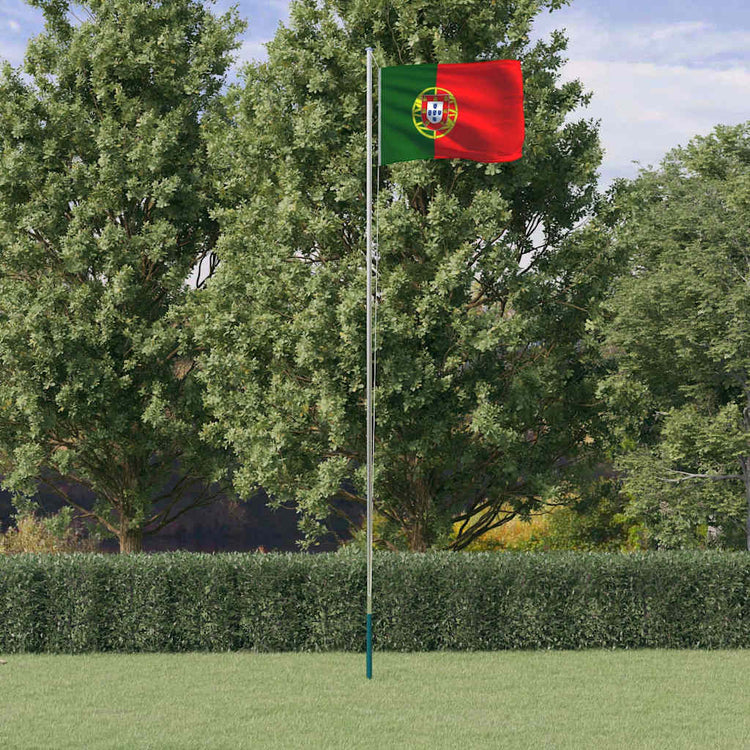 Vidaxl drapeau avec mât Portugal 6,08 m aluminium