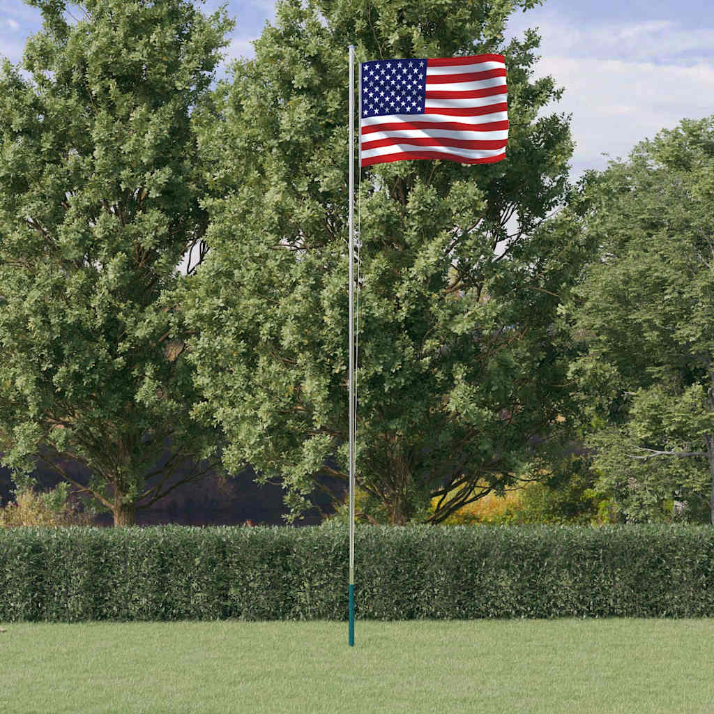 Flag vidaxl avec drapeau aux États-Unis de 6,23 m en aluminium