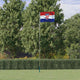 Vidaxl drapeau avec mât Croatie 5,5 m aluminium