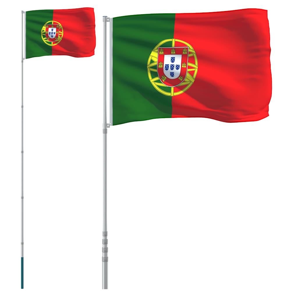 Vidaxl drapeau avec mât Portugal 5,5 m aluminium