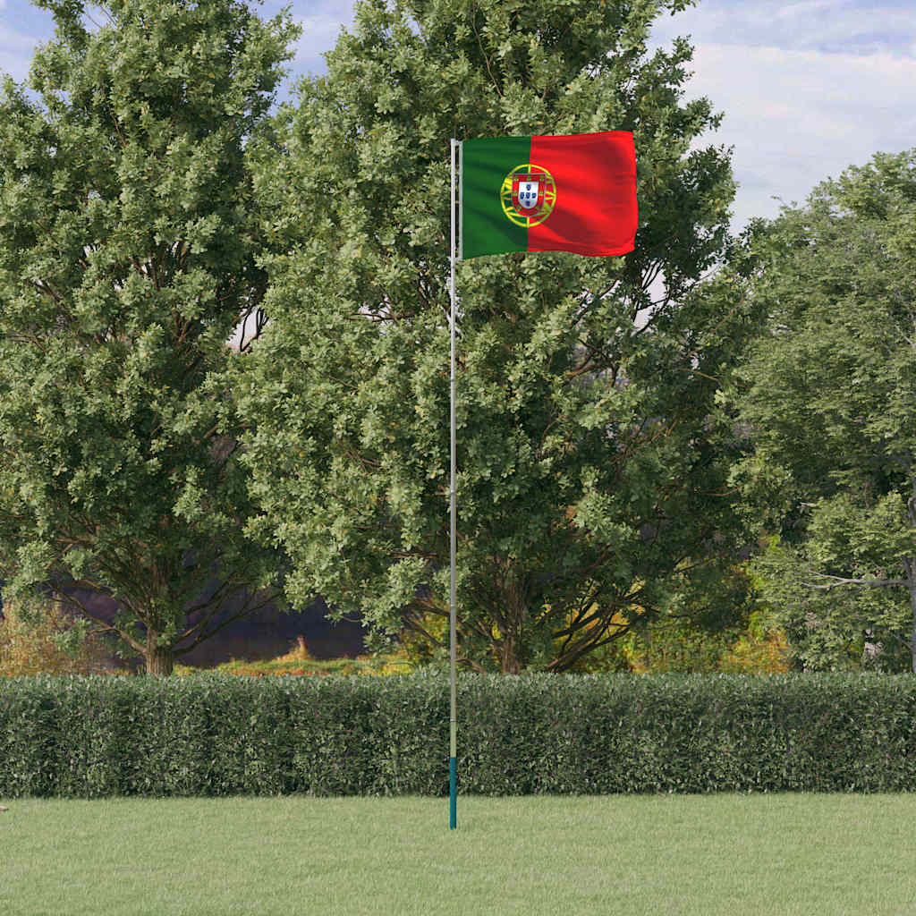 Vidaxl drapeau avec mât Portugal 5,5 m aluminium