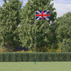 Drapeau Vidaxl avec drapeau au Royaume-Uni 5,55 m en aluminium
