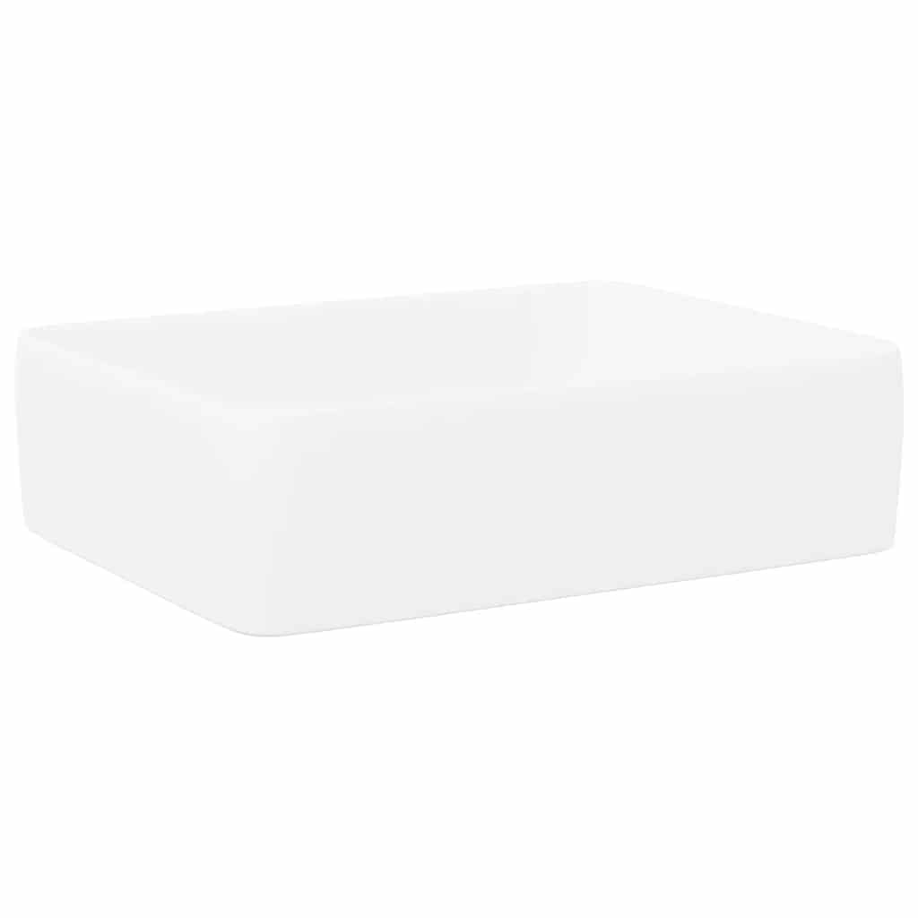 Vidaxl Washbasin 48x37x13 Céramique rectangulaire blanc