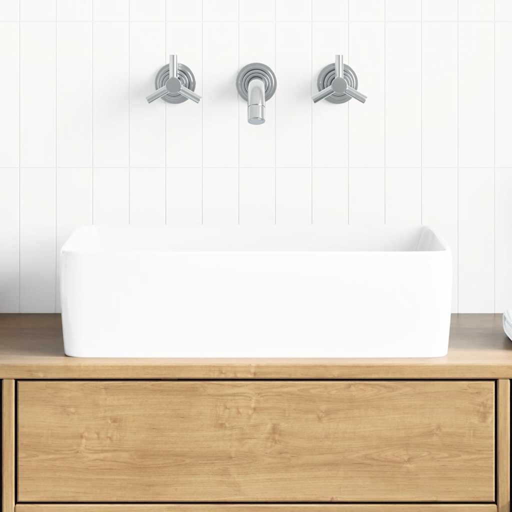 Vidaxl Washbasin 48x37x13 Céramique rectangulaire blanc