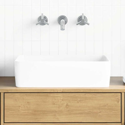 Vidaxl Washbasin 48x37x13 Céramique rectangulaire blanc