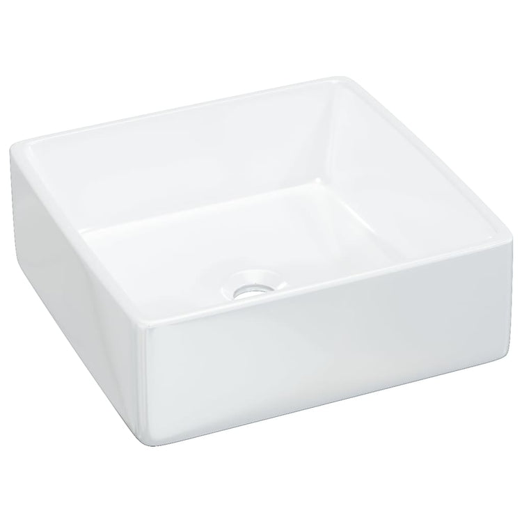 Vidaxl Washbasin 37x37x13 cm carré en céramique blanc