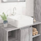 Vidaxl Washbasin 37x37x13 cm carré en céramique blanc