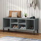Rack de chaussures Vidaxl avec des jambes en métal Oslo 106x35x45 cm Gris de pin