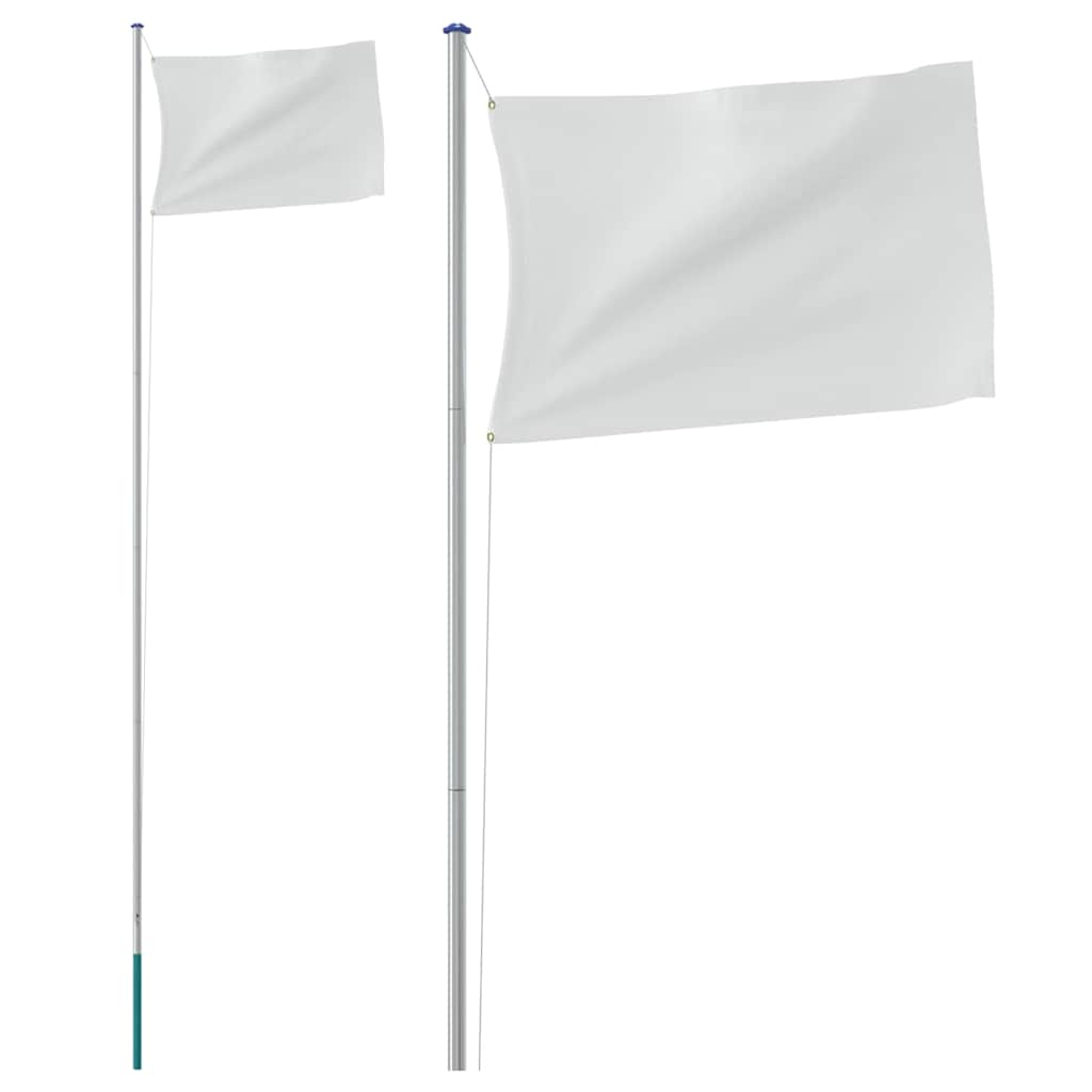 Vidaxl Flagpole divisible 6,23 m en aluminium argent coloré