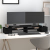 Vidaxl Monitor standard 100x27.5x15 cm Bois de pin solide noir