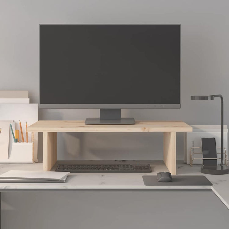 Le moniteur Vidaxl comprend une pin solide 50x27x15 cm