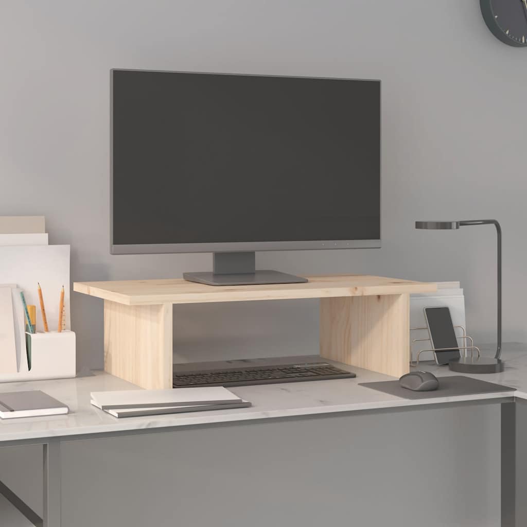 Le moniteur Vidaxl comprend une pin solide 50x27x15 cm
