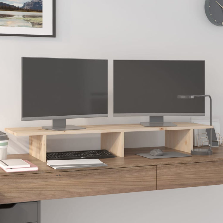 Vidaxl Monitor Standard 100x27x15 cm Pine solide