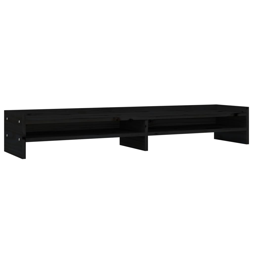 Vidaxl Monitor standard 100x24x16 cm Pine solide noir