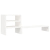 Support de moniteur Vidaxl 81x20x30 cm en pin solide blanc
