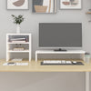 Support de moniteur Vidaxl 81x20x30 cm en pin solide blanc