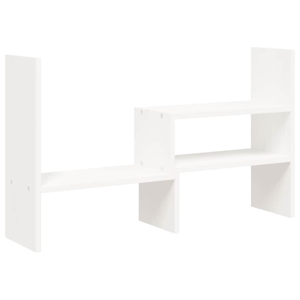 Support de moniteur Vidaxl (39-72) x17x43 cm en pin solide blanc