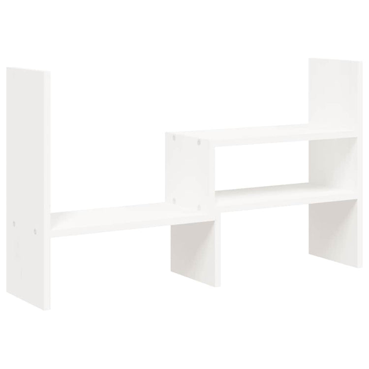 Support de moniteur Vidaxl (39-72) x17x43 cm en pin solide blanc