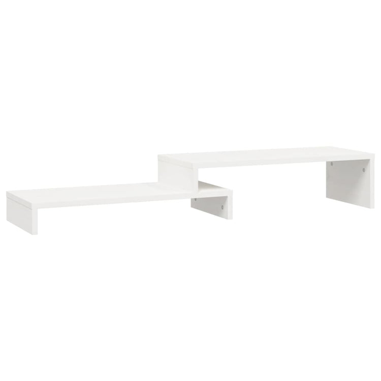 VidaXL support pour moniteur (52-101)x22x14 cm bois de pin massif blanc