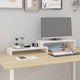 VidaXL support pour moniteur (52-101)x22x14 cm bois de pin massif blanc