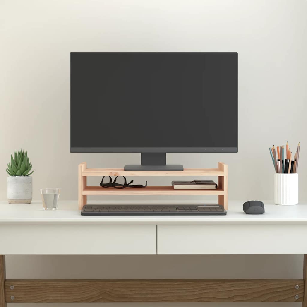 Le moniteur Vidaxl comprend une pin solide 50x27x15 cm
