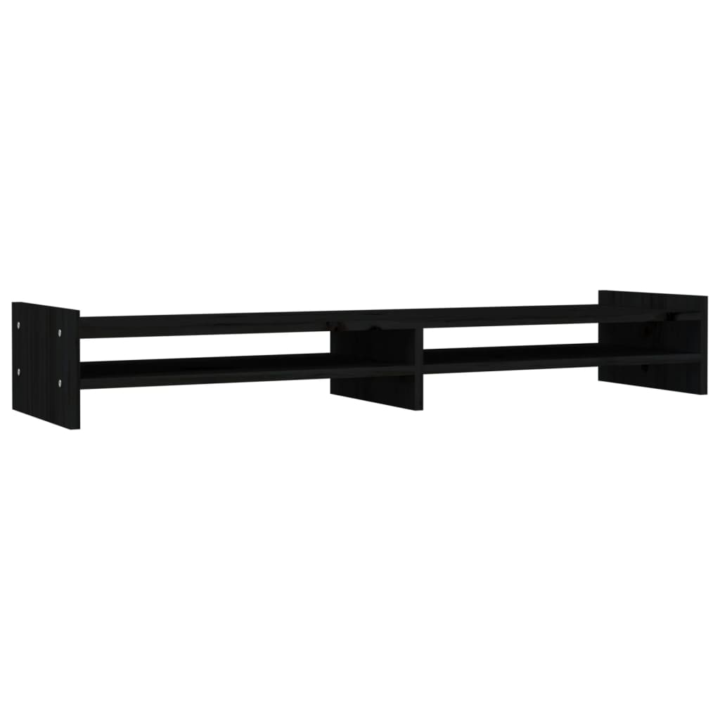 Vidaxl Monitor standard 100x27x15 cm Pine solide noir