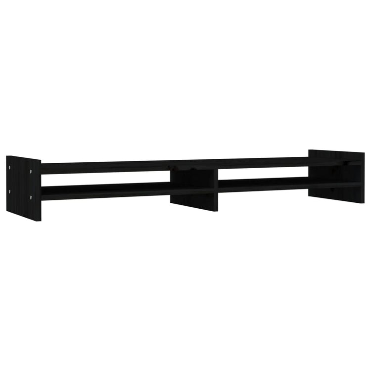 Vidaxl Monitor standard 100x27x15 cm Pine solide noir