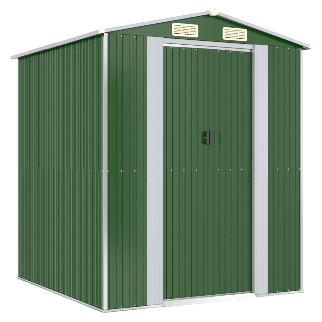 Vidaxl hangar de jardin 192x191x223 cm en acier galvanisé vert