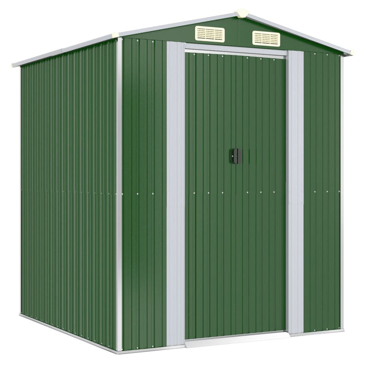 Vidaxl hangar de jardin 192x191x223 cm en acier galvanisé vert