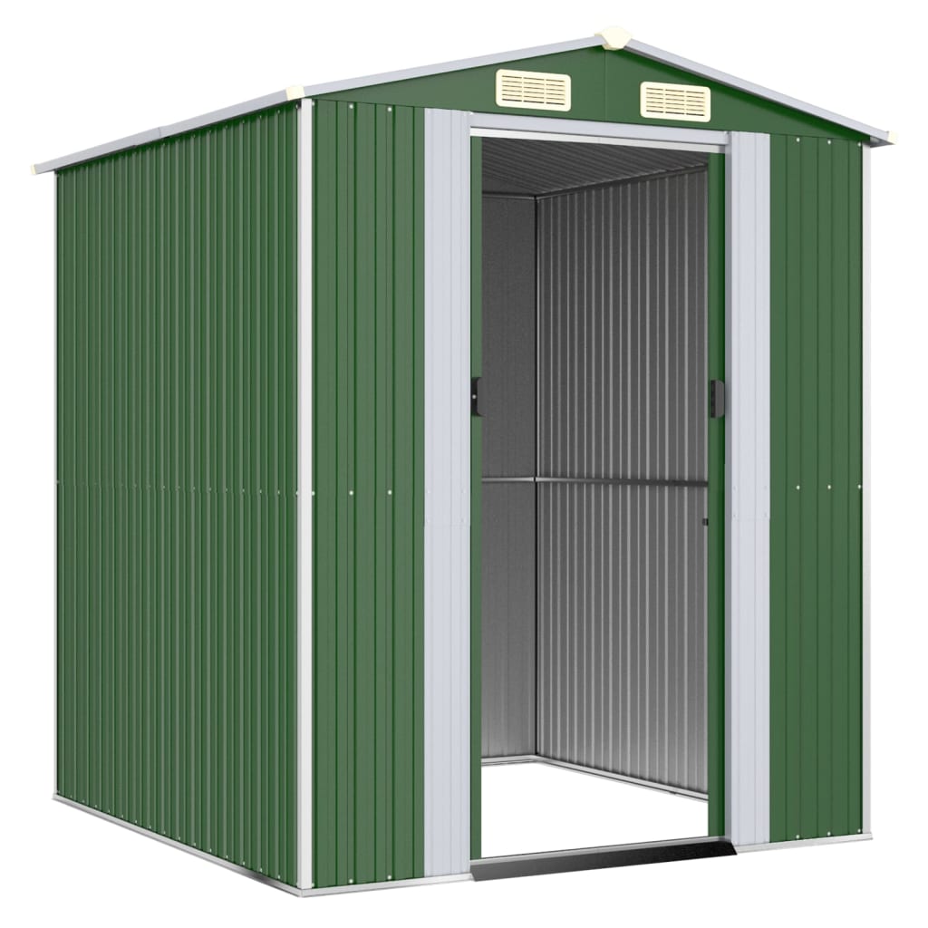 Vidaxl hangar de jardin 192x191x223 cm en acier galvanisé vert