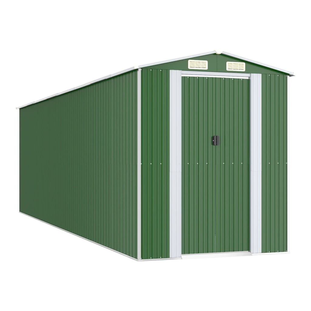 Vidaxl jardin hangar 192x689x223 cm en acier galvanisé vert