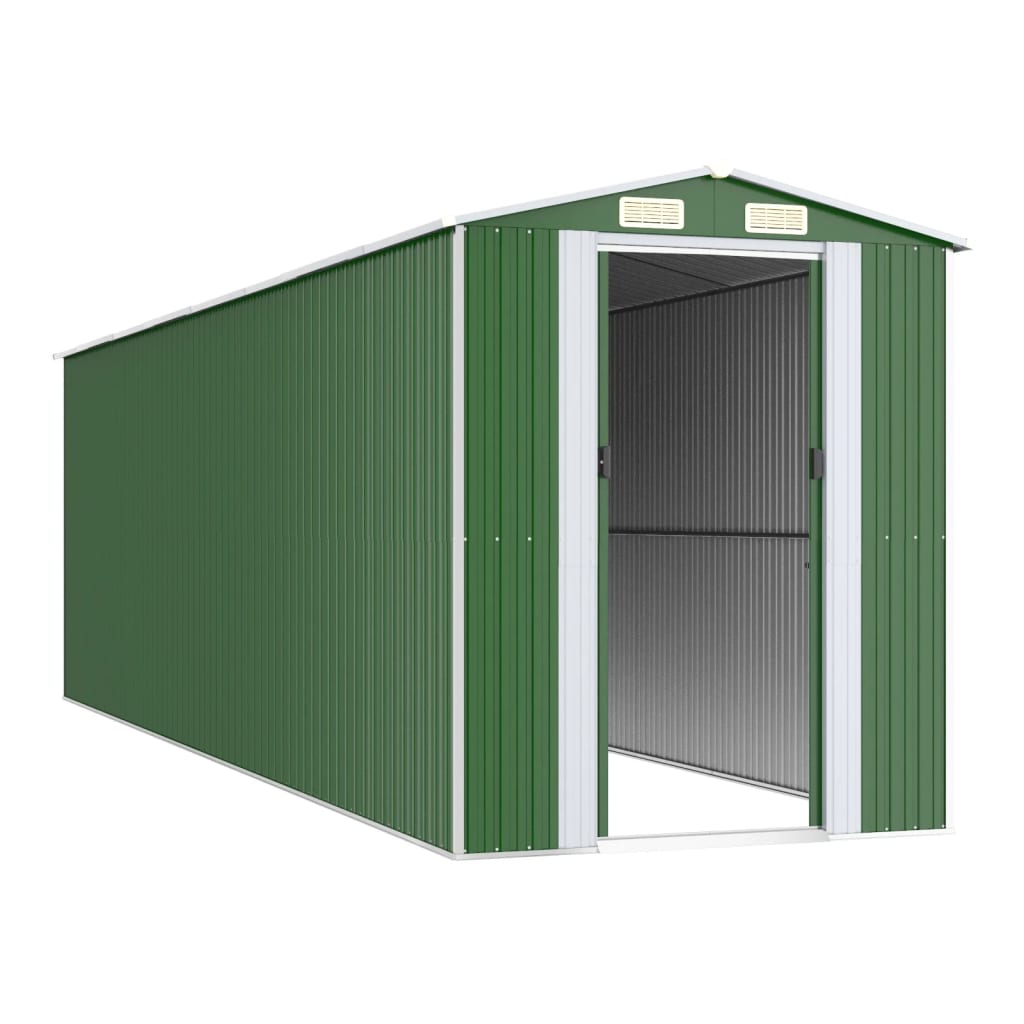 Vidaxl jardin hangar 192x689x223 cm en acier galvanisé vert