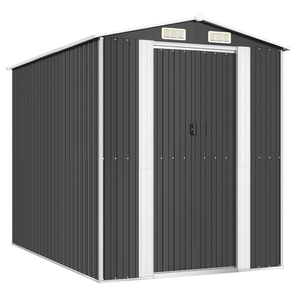 Vidaxl jardin hangar 192x274x223 cm anthracite en acier galvanisé -colore