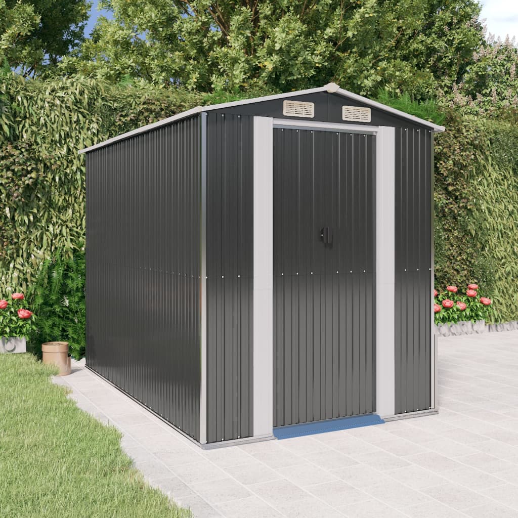 Vidaxl jardin hangar 192x274x223 cm anthracite en acier galvanisé -colore