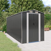 Vidaxl jardin hangar 192x523x223 cm anthracite en acier galvanisé -colore