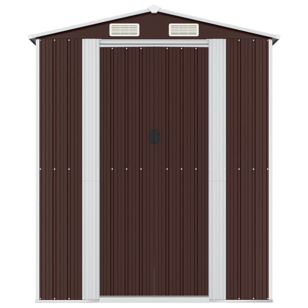 SHED JARDINE VIDAXL 192X191X223 CM en acier galvanisé brun foncé