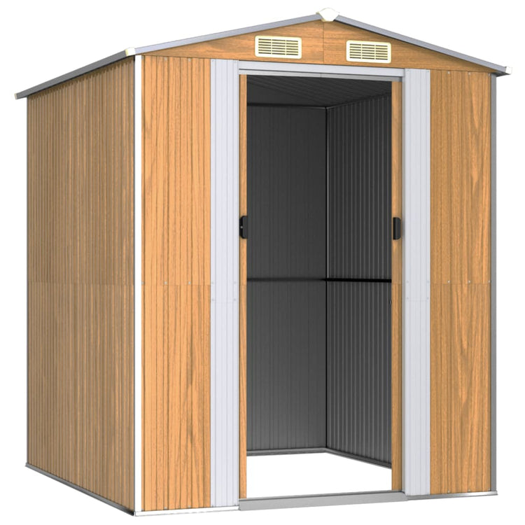 SHED JARDINE VIDAXL 192X191X223 CM en acier galvanisé brun clair