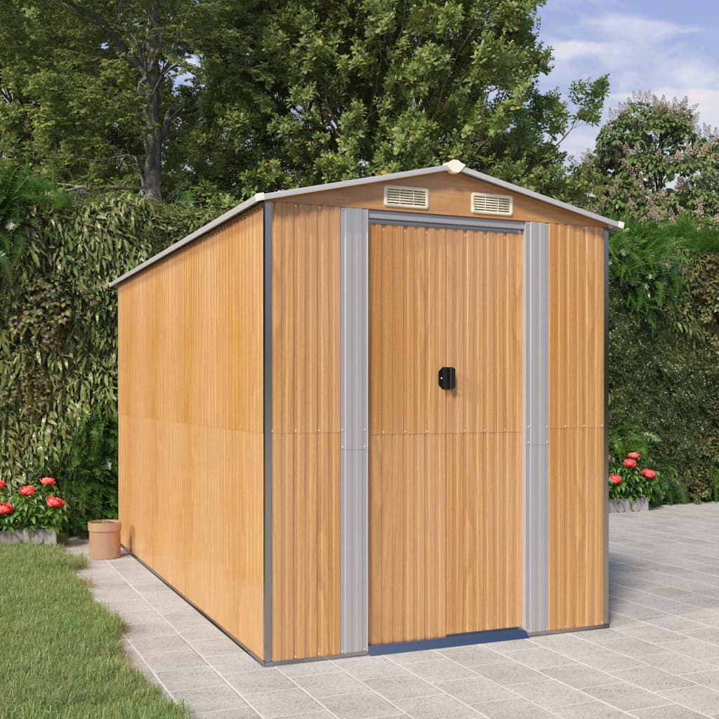 SHED JARDINE VIDAXL 192X357X223 CM GALVANISÉ ACI