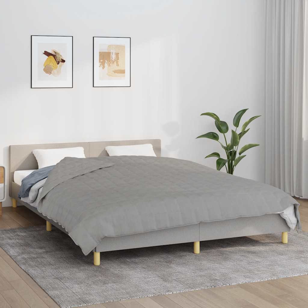 VIDAXL FAIBLAGE COUVERTURE 200X200 cm 9 kg de gris de tissu