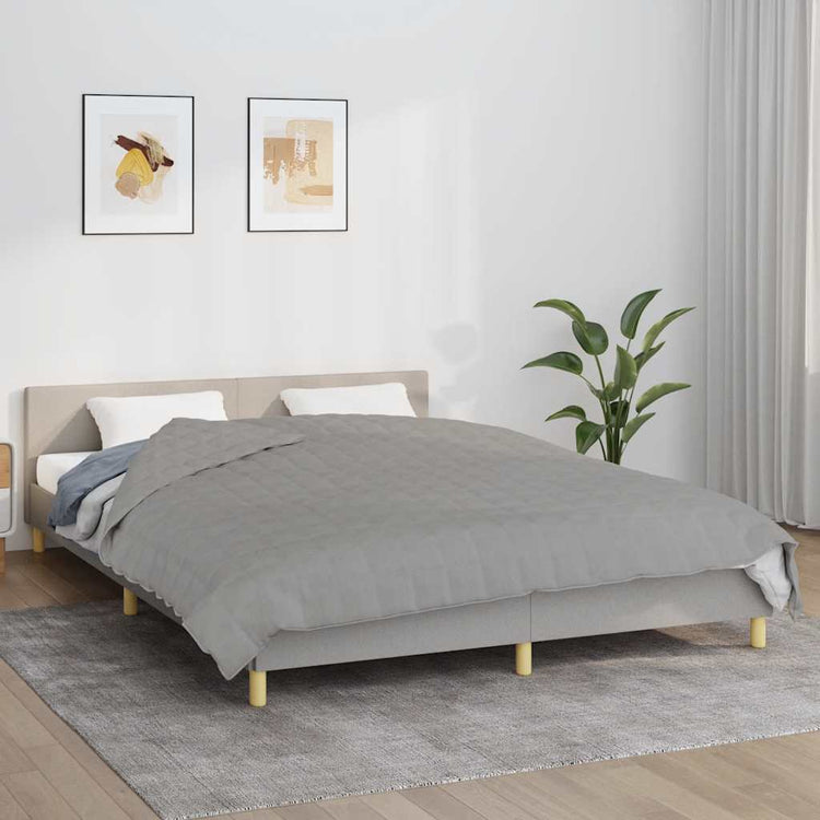 VIDAXL FAIBLAGE COUVERTURE 200X200 cm 9 kg de gris de tissu